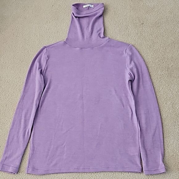 April Turtleneck Sweater Purple S - Picture 1 of 6